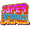 Super Graphics Upside-Down slot logo