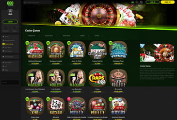 The Game Selection of 888casino Thumbnail
