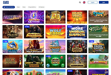 Games selection at Atlantic Spins.