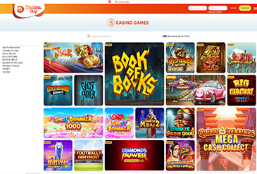 Preview of the BacanaPlay game selection.