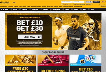 Thumbnail of Homepage of Betfair Casino
