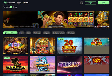Homepage of BetGrouse Casino