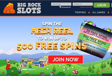 Thumbnail: Big Rock Slots UK Homepage