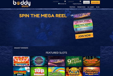Thumbnail: The Homepage of Buddy Slots Casino