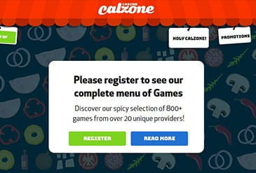 The Homepage of Casino Calzone