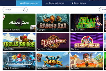 Games Selection at Casino Room