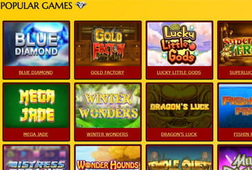 Games Selection at Casino.uk.com