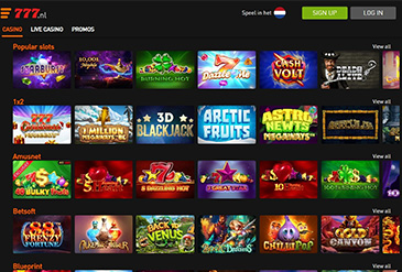 Game Selection Preview of Casino777