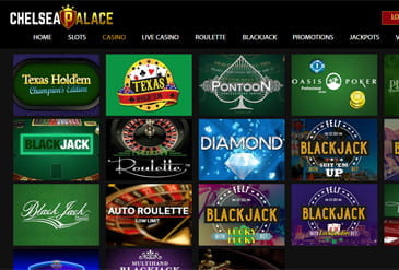 Games Selection at Chelsea Palace Casino