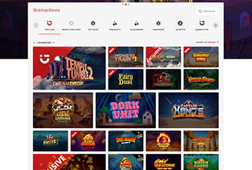 Preview of the game selection of Circus Casino