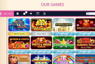 Games Selection at Coco Slots Casino