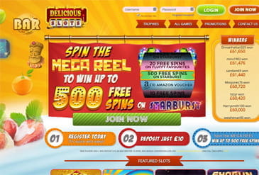 Delicious Slots Casino Home