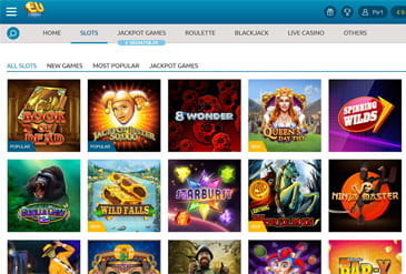 Screenshot of the EU Casino Games