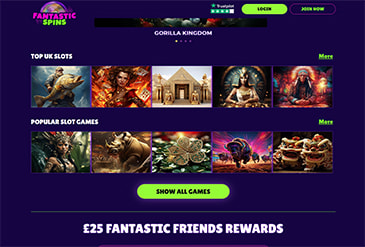 Game Selection at Fantastic Spins Casino
