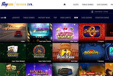 Foxy Casino games selection thumbnail