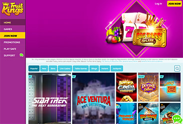 FruitKings Homepage.