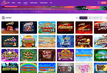 The Game selection of Gala Spins