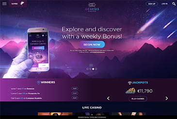 Genesis casino homepage