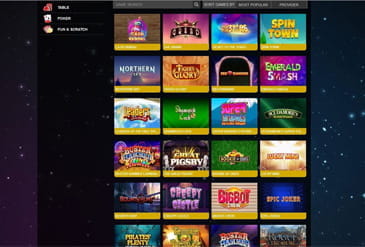 Casino Games at Gold Spins.