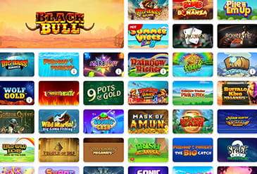 Selection of games and welcome package offered at Jackpot Mobile Casino.