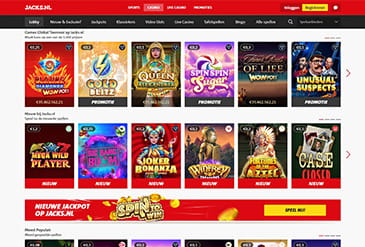 Game Selection Preview of Jack's Casino