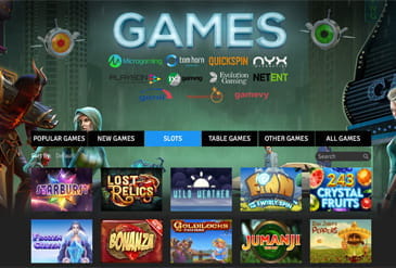 a selection of games at K8 Casino