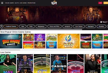 King Casino homepage
