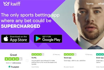 The Homepage of the Kwiff sports betting platform.