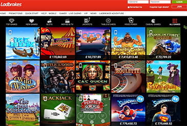 Ladbrokes Casino Game Selection Thumbnail