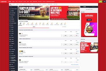 The Ladbrokes homepage.