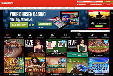 Ladbrokes Casino Thumbnail Homepage
