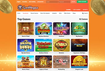 Thumbnail of LeoVegas <b>Leo Vegas Review</b> Game Selection