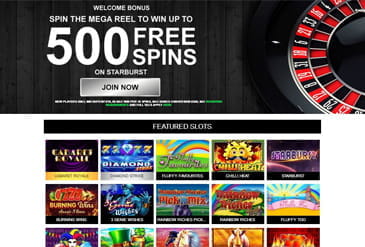 A selection of the featured slots at London Jackpots