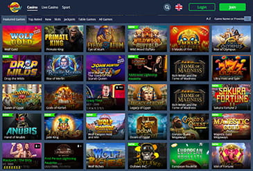 LuckLand casino game selection