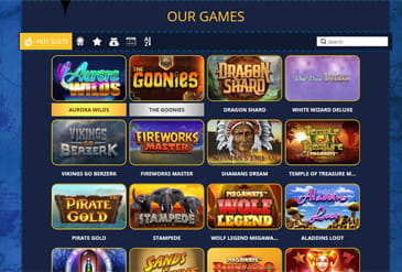 Lucky Admiral Casino Game selection & slots