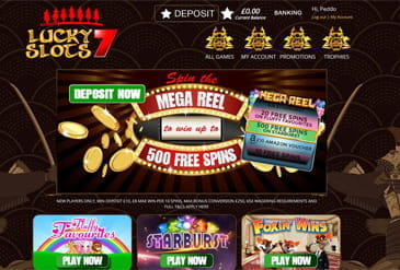 Thumbnail: Lucky Slots 7 Casino Homepage