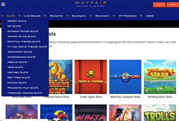 Thumbnail: Games & slots at Mayfair Casino