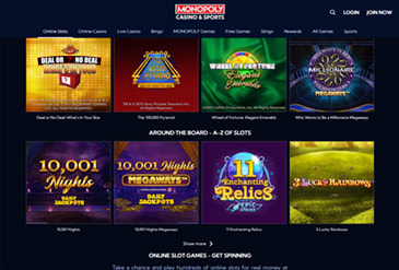 The Monopoly Casino Game Selection