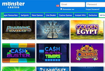 The Game selection of Monster Casino