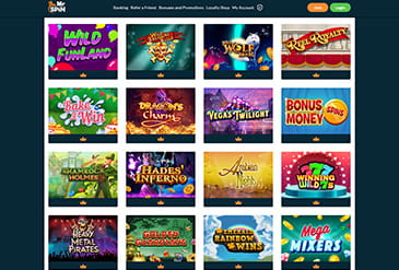 Preview of the Mr Spin game selection.