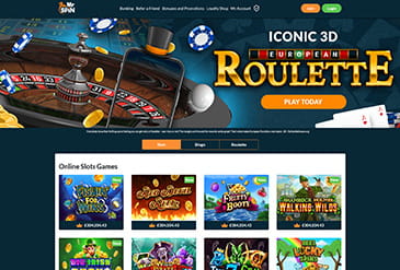 Homepage of Mr Spin.