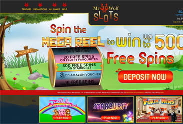 Mr Wolf Slots UK Homepage