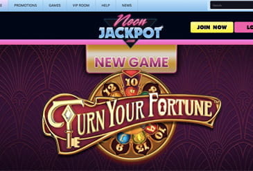 Neon Jackpot Casino Homepage UK