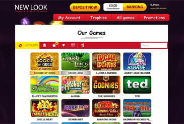 New Look Slots Casino Homepage