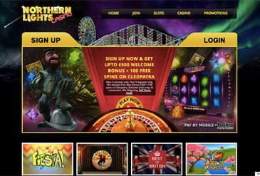 Northern Lights Casino Homepage