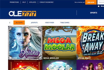 Games Selection at Ole777 Casino