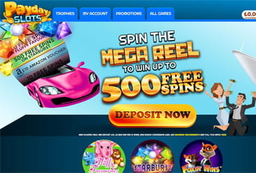 Payday Slots Casino Homepage