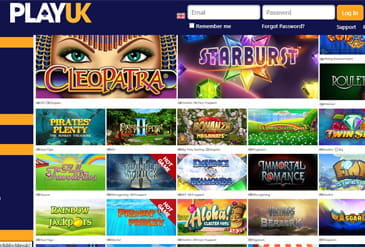 Game Selection of PlayUK Casino