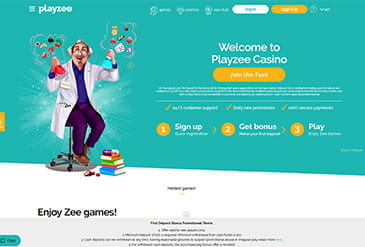 Playzee homepage