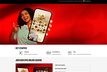 Homepage of the PokerStars gambling platform for NJ